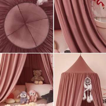 Dix-Rainbow Kids Canopy Bed Tent - Enchanting Princess Decor