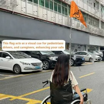 4FT Folding Wheelchair Flag for Elderly Safety