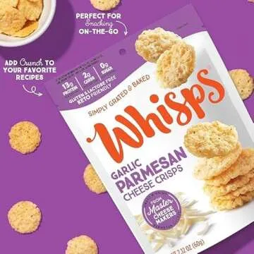 Whisps Garlic Herb Cheese Crisps – Healthy Protein Snack