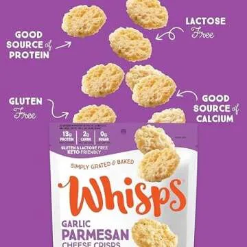 Whisps Garlic Herb Cheese Crisps – Healthy Protein Snack