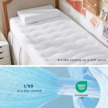 Bedsure Cooling Mattress Pad Twin XL for Comfortable Sleep