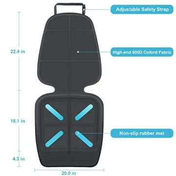 Shynerk Car Seat Protector - Waterproof Fabric & Non-Slip Design