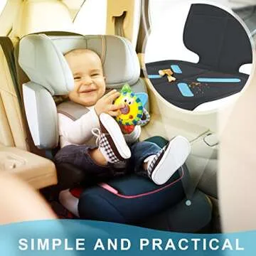 Shynerk Car Seat Protector - Waterproof Fabric & Non-Slip Design