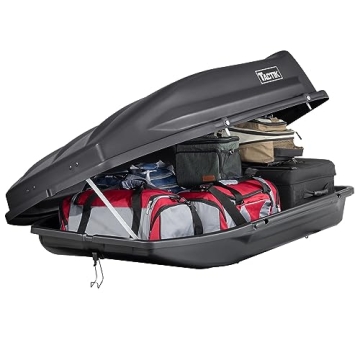 TACTIK Rooftop Cargo Carrier Hard Shell, X-Large, Dark Slate - Rooftop Cargo Carrier for Top of Vehi...
