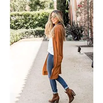 Stylish Women's Lightweight Scarlett Cardigan in Burnt Orange