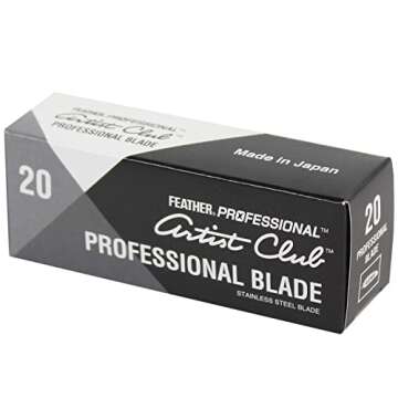 Feather Artist Club Professional Single Edge Razor Blades - (20 Count) - Single Straight Edge Razor Blade Refills for Shaving With Straight Edge Razors - For Men & Barbers