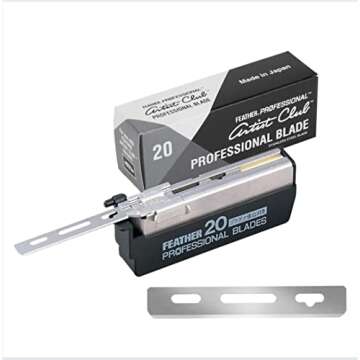 Feather Artist Club Professional Single Edge Razor Blades - (20 Count) - Single Straight Edge Razor Blade Refills for Shaving With Straight Edge Razors - For Men & Barbers