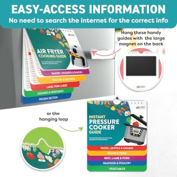 Air Fryer Instant Pot Magnetic Cooking Guides Set