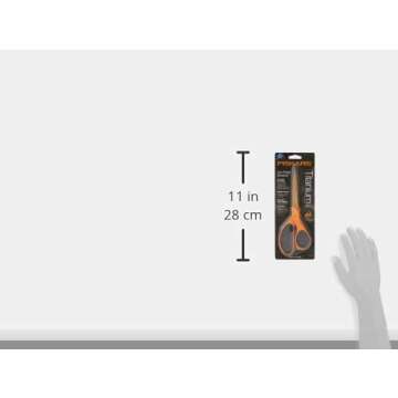 Fiskars SoftGrip Titanium Scissors All Purpose - 8" Straight Handle Scissors for Office, Arts, and Crafts - Orange