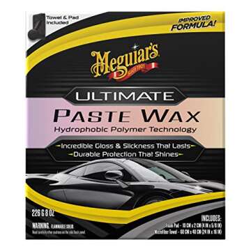 Meguiar's Ultimate Paste Wax - Premium Car Wax for a Deep, Reflective Shine Gloss with Long-Lasting ...