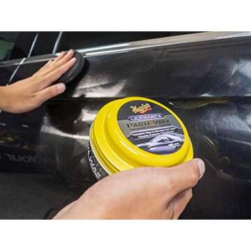 Meguiar's Ultimate Paste Wax - Premium Car Wax for a Deep, Reflective Shine Gloss with Long-Lasting Protection - Easy to Apply and Remove, Microfiber Towel and Applicator Included, 8 Oz Paste