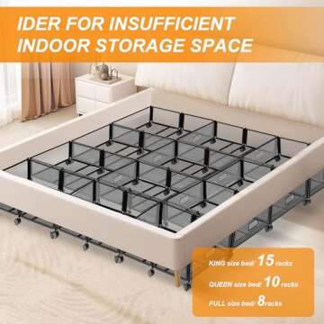 Durable Under Bed Storage Organizer with Rolling Wheels