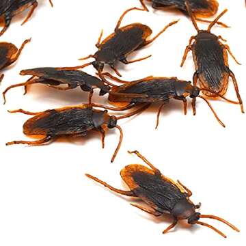 GUDVES Fake Roaches - 10 Realistic Prank Cockroach Toys