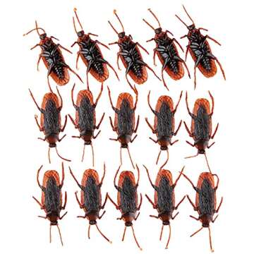 GUDVES Fake Roaches - 10 Realistic Prank Cockroach Toys