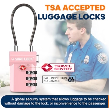 SURE LOCK TSA Approved Luggage Locks - Secure Travel in Style
