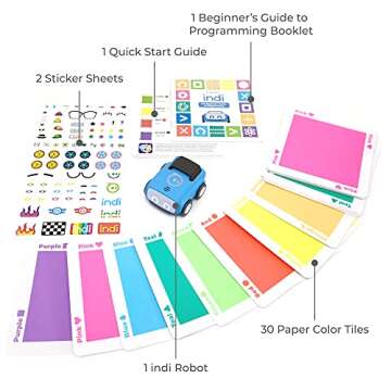 Sphero Indi at-Home Learning Kit - Screenless Coding Robot for Kids 4+ - Build Mazes, Learn Computat...