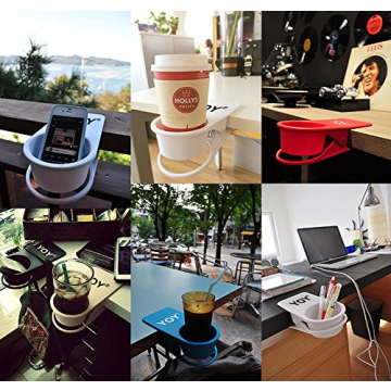 YOY Drink Cup Holder Clip for Desk and Outdoor Use