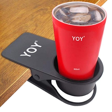 YOY Drink Cup Holder Clip for Desk and Outdoor Use