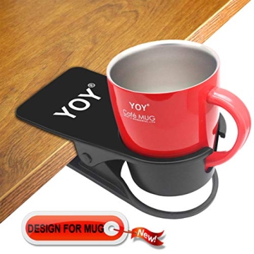 YOY Drink Cup Holder Clip for Desk and Outdoor Use