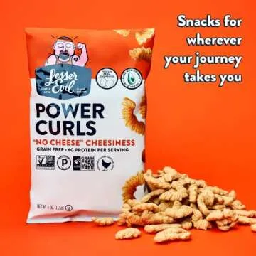 LesserEvil No Cheese Cheesiness Power Curls 3 Pack