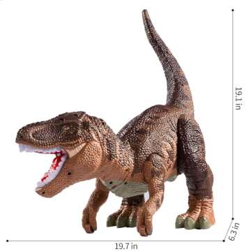 TEMI Large Dinosaur Toys for Kids 3-5, Tyrannosaurus Dinosaur with Mist Spray, Light and Sound, Big ...