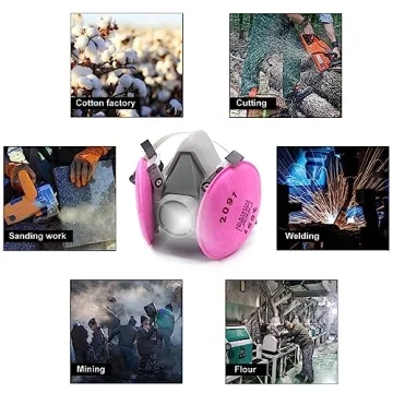 TANGS Reusable Half Facepc Cover, Respirаtor 6200 with 4 PCS 2091 Filter, Used for Painting, Dust, Welding, Metal Cutting and Other Work Protection