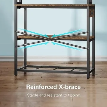 Denkee 39.4 Inch Bakers Rack with Power Outlets