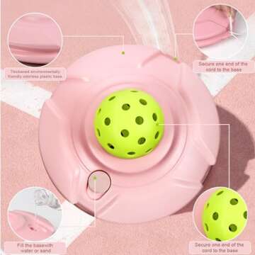 FeichangKeji Match Buddy Pickleball Trainer with String Sportastic Pickleball Practice Rebounder Acc...