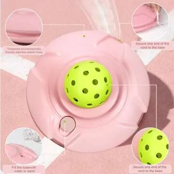 FeichangKeji Match Buddy Pickleball Trainer with String Sportastic Pickleball Practice Rebounder Acc...