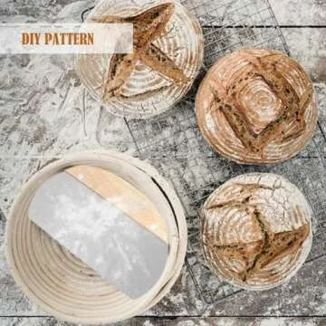 Unihopper Bread Proofing Basket Set of 2，8 Inch & 9 Inch Round, Ratten Basket Bowls with Bread Making Tools Supplies for Sourdough Baking Fermentation Basket Gift Kits.