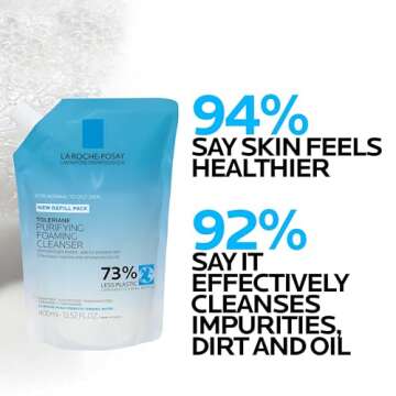 La Roche-Posay Toleriane Purifying Foaming Facial Cleanser, Niacinamide + Ceramides + Prebiotic Thermal Water, Oil Free Face Wash For Oily Skin, Pore Cleanser Safe For Sensitive Skin, Soap Free