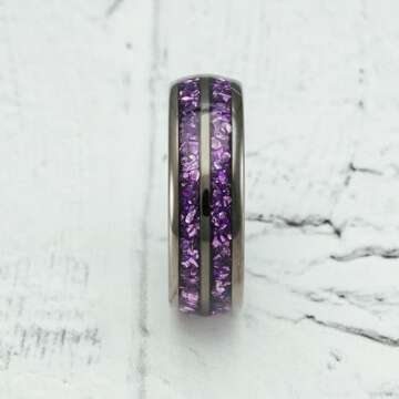 Personalized Gunmetal Tungsten Ring for Men - 100S Jewelry