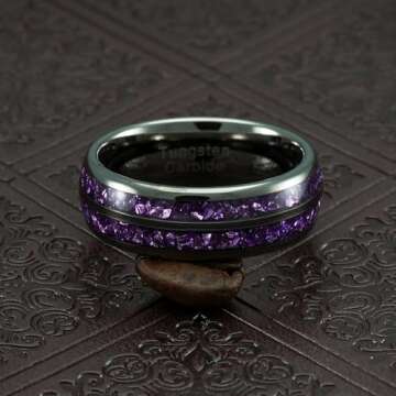 Personalized Gunmetal Tungsten Ring for Men - 100S Jewelry