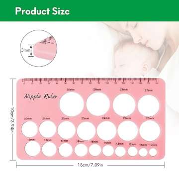 Nipple Measurement Tool for Flanges - Perfect Sizing Kit for New Moms