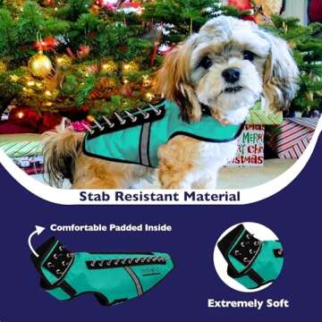 CoyoteVest SpikeVest Dog Harness Vest for Small Dogs, Reflective Dog Vest with Spikes to Shield Your...