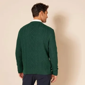 Amazon Essentials Men's 100% Cotton Fisherman Sweater