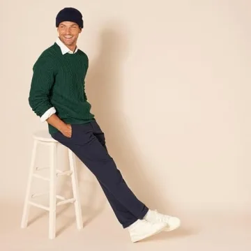 Amazon Essentials Men's 100% Cotton Fisherman Sweater