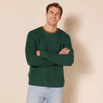 Amazon Essentials Men's 100% Cotton Fisherman Sweater