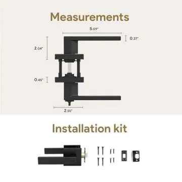 Mega Handles ROBELL Privacy Door Handle in Matte Black