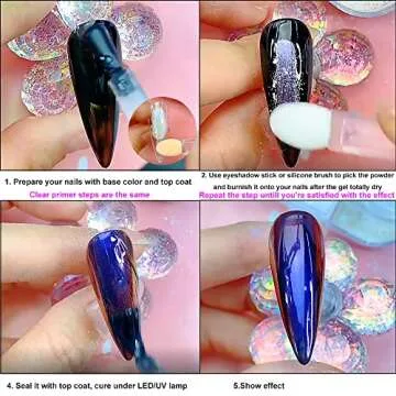 Chrome Nail Powder Set for Stunning Iridescent Nails