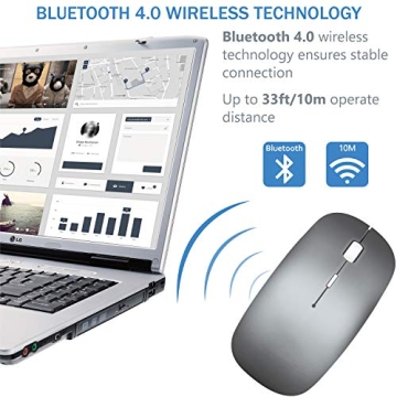 Tsmine Bluetooth Wireless Mouse Rechargeable Silent Click