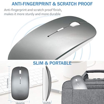 Tsmine Bluetooth Wireless Mouse Rechargeable Silent Click