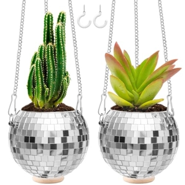 Vibrant ORIKASO 2 Pcs Disco Ball Planter for Gifts