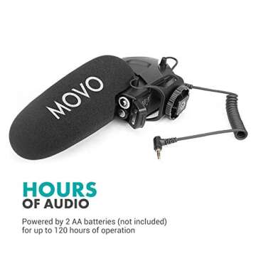 Movo VXR3031 Shotgun Microphone for Clear Audio Recording