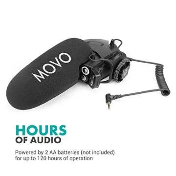 Movo VXR3031 Shotgun Microphone for Clear Audio Recording