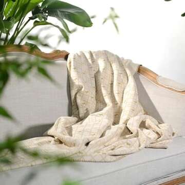 Croker Horse 71x71'' Throw Blanket Shawl - Yellow Grid Horse Soft Thickened Sheep Cashmere Blanket f...