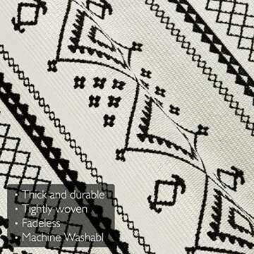 Dremisland Macrame Woven Wall Hanging Tapestry- Boho Chic Bohemian Home Decor Geometric Art Decor Boho Backdrop - Beautiful Apartment Dorm Room Door Decoration, 17.7" W x 32" L (Sendia-Black)