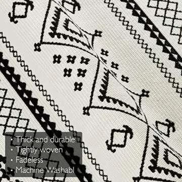 Dremisland Macrame Woven Wall Hanging Tapestry- Boho Chic Bohemian Home Decor Geometric Art Decor Boho Backdrop - Beautiful Apartment Dorm Room Door Decoration, 17.7" W x 32" L (Sendia-Black)