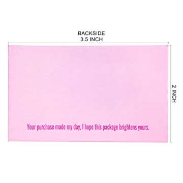 RXBC2011 Thank you Cards you are the Heart of my business Cards Package Insert for online business Pack of 100 (100 Card pink)