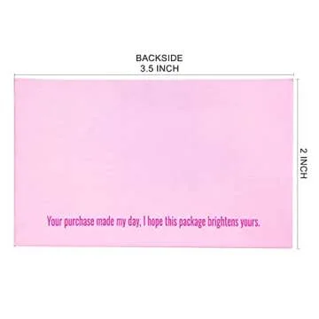 RXBC2011 Thank you Cards you are the Heart of my business Cards Package Insert for online business Pack of 100 (100 Card pink)